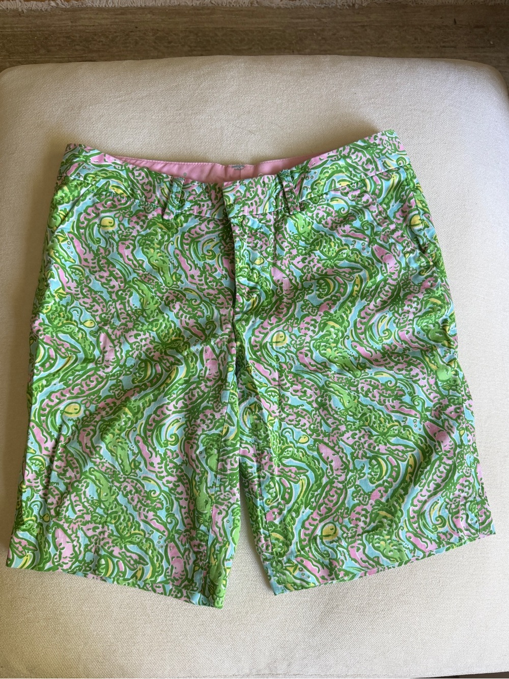 Lilly Pulitzer Pink and Green Patterned Shorts